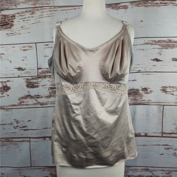 Ruby Ribbon Lace Full Support Cami Beige 44 - Picture 1 of 10